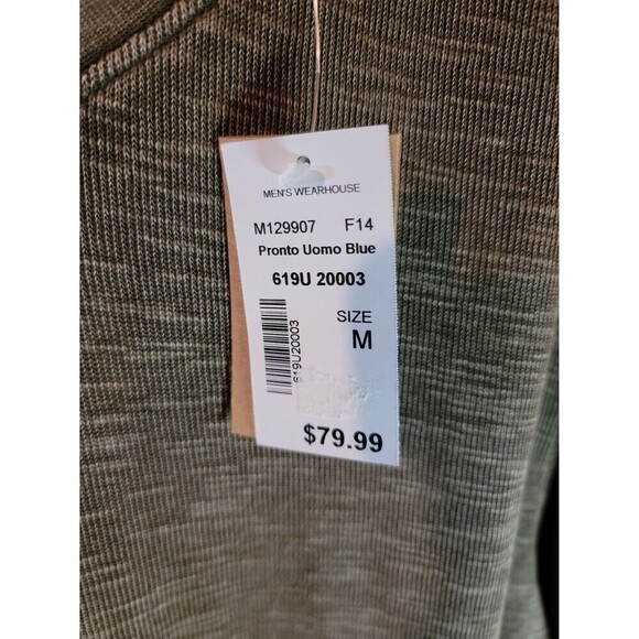 Pronto Uomo Blue Long Sleeve Shirt NWT - Picture 3 of 6